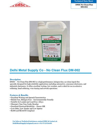 No Clean Flux DM002 Technical