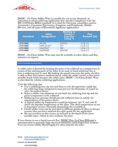 No Clean Solder Wire